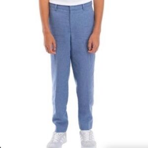 Lauren Ralph Lauren Suit Trouser Blue Linen Blend Pants Boys 18R/W29 NWT